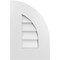 Ekena Millwork Quarter Round Top Right Surface Mount PVC Gable Vent w/ 3-1/2"W x 1"P Standard Frame, 12"W x 18"H GVPQR12X1801SN - alternate 1